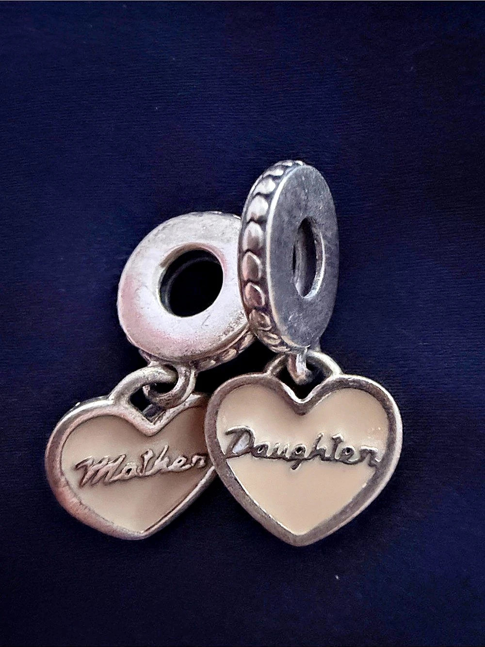 Pandora Mother & Daughter Hearts Dangle Charm- 2 charms